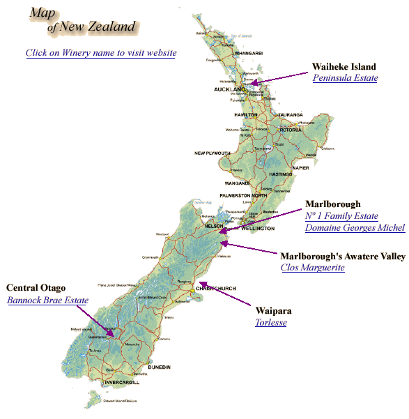 winemap Map Of New Zealand Wine Regions