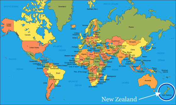 world map nz sharp Where Is New Zealand On The World Map