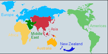 worldmap 360 New Zealand Location On Map