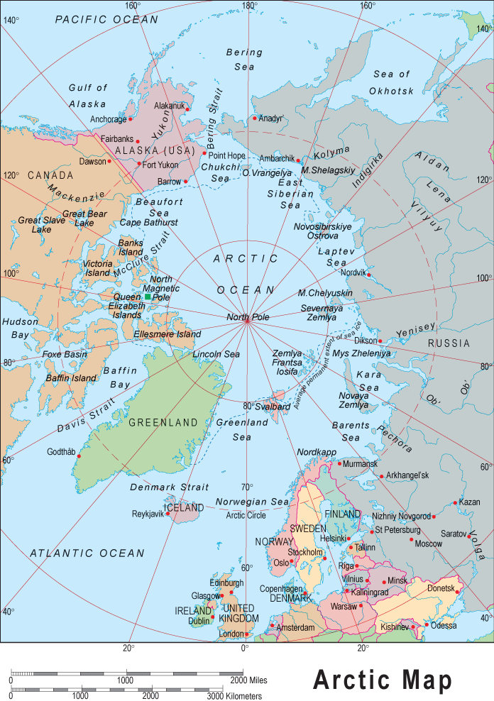 arctic map Map Of Arctic Region