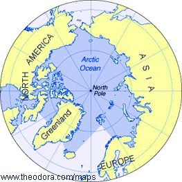 arctic ocean Map Of Arctic Ocean