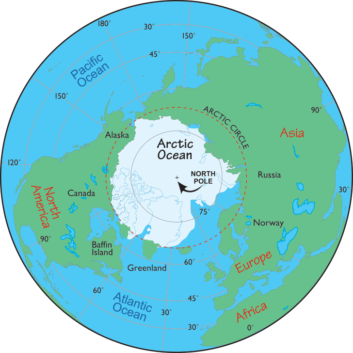 world map with arctic circle 13 World Map With Arctic Circle