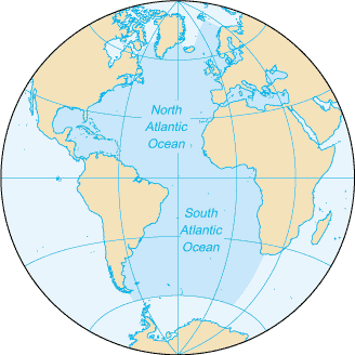 atlantic Atlantic Map World Atlas