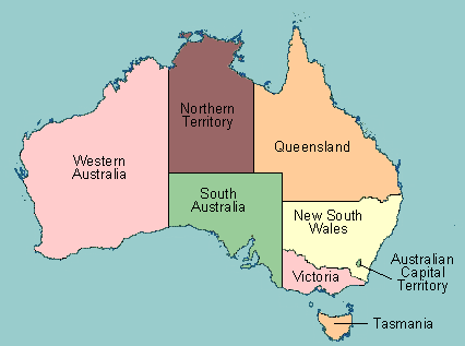 australia labeled Australia Map Of Counties