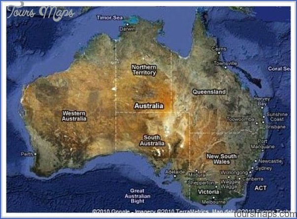 Australia Map Google Earth - ToursMaps.com