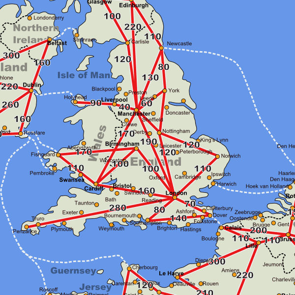 England Counties And Towns
