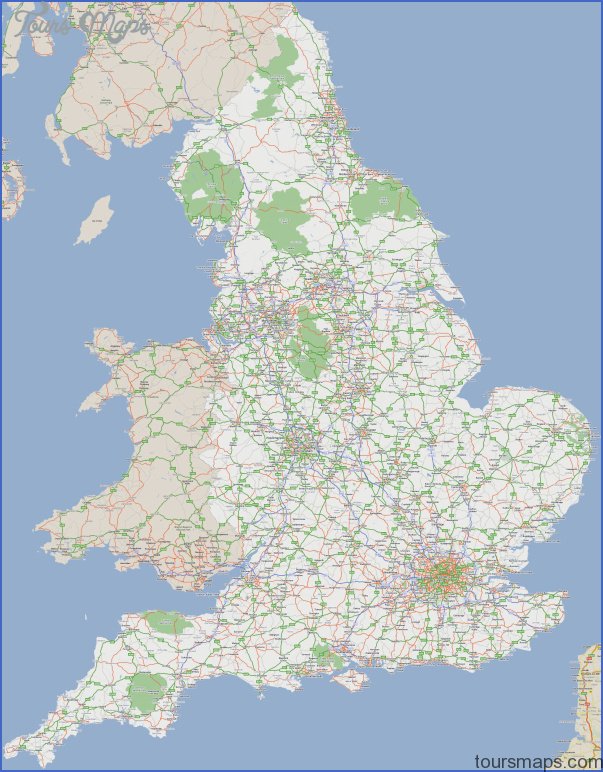 large road map of england with cities England Map Road