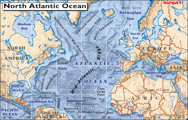 natlantc Atlantic Map World Atlas