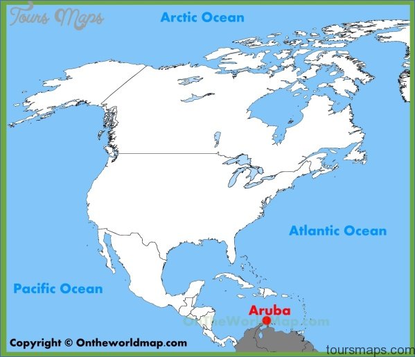 Aruba Map In World Map Toursmaps Com