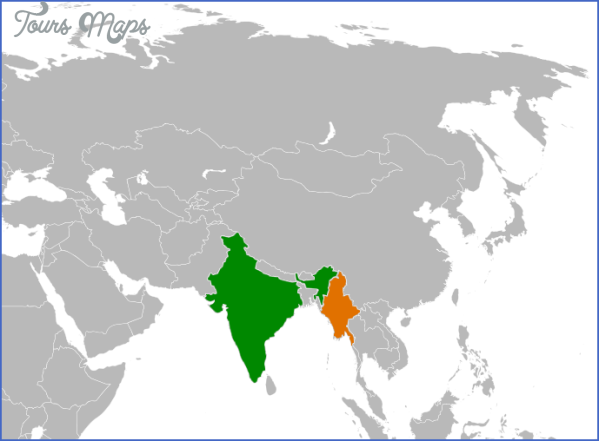 burma india map 3 Burma India Map