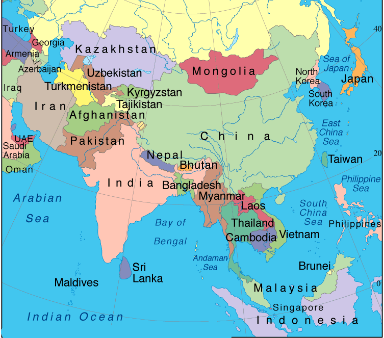 burma map asia 1 Burma Map Asia