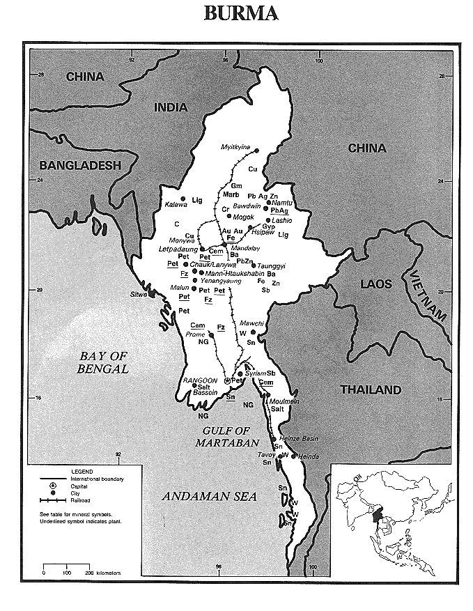 burma myanmar map 3 Burma Myanmar Map