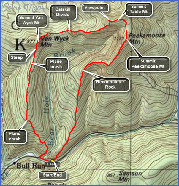 catskill hiking map 11 Catskill Hiking Map