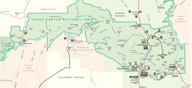 grand canyon hike map 9 Grand Canyon Hike Map
