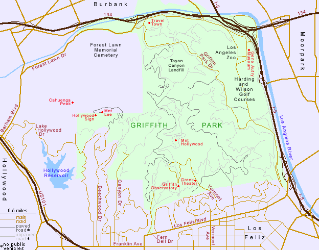 griffith park hiking trails map 10 Griffith Park Hiking Trails Map