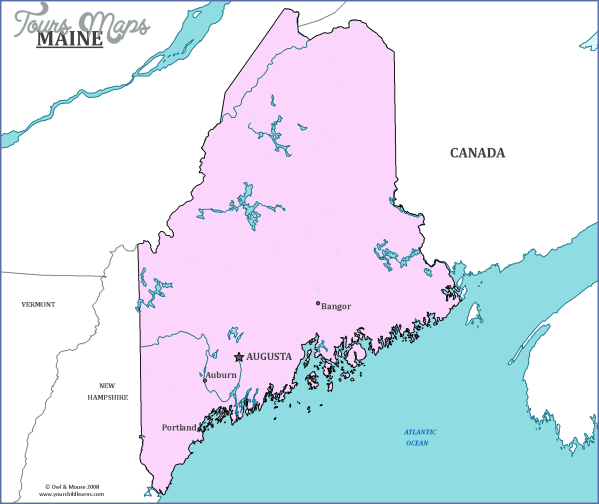 maine usa map main cities  13 Maine USA Map Main Cities