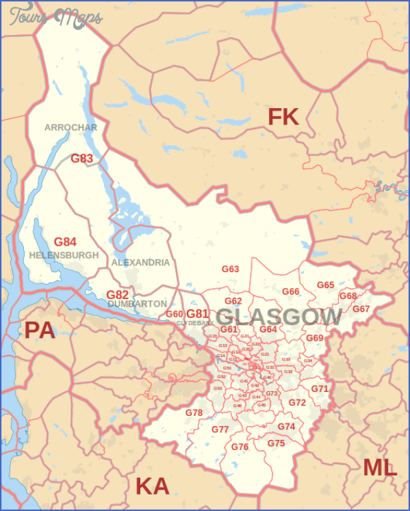 map of glasgow area 13 Map Of Glasgow Area