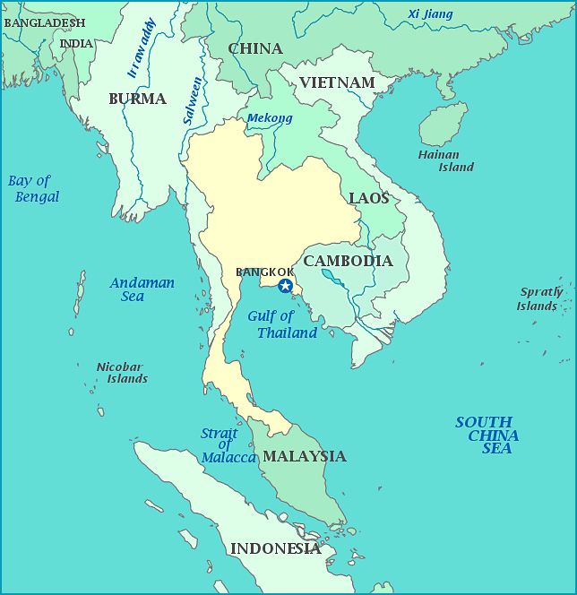 map of thailand and burma 4 Map Of Thailand And Burma