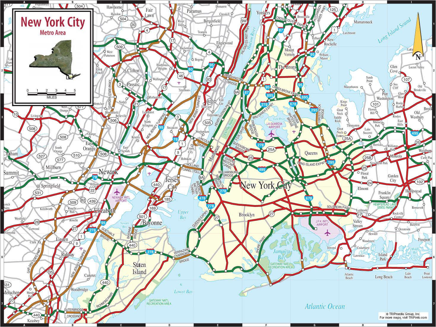 new york map detailed 18 New York Map Detailed