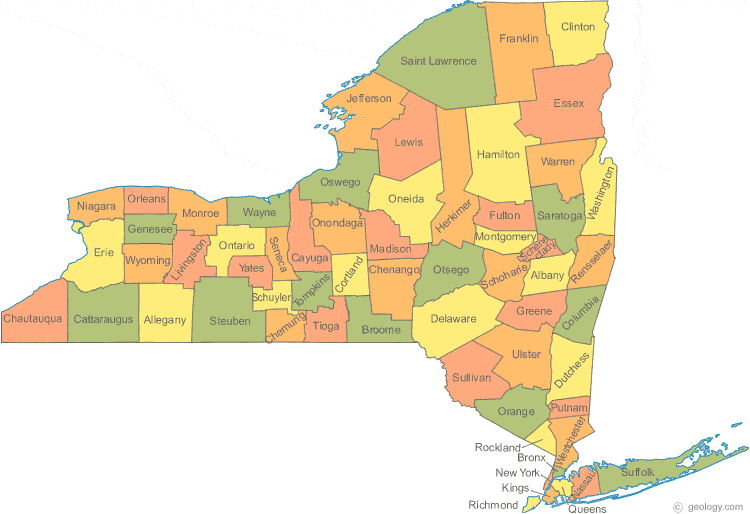 new york map detailed 8 New York Map Detailed