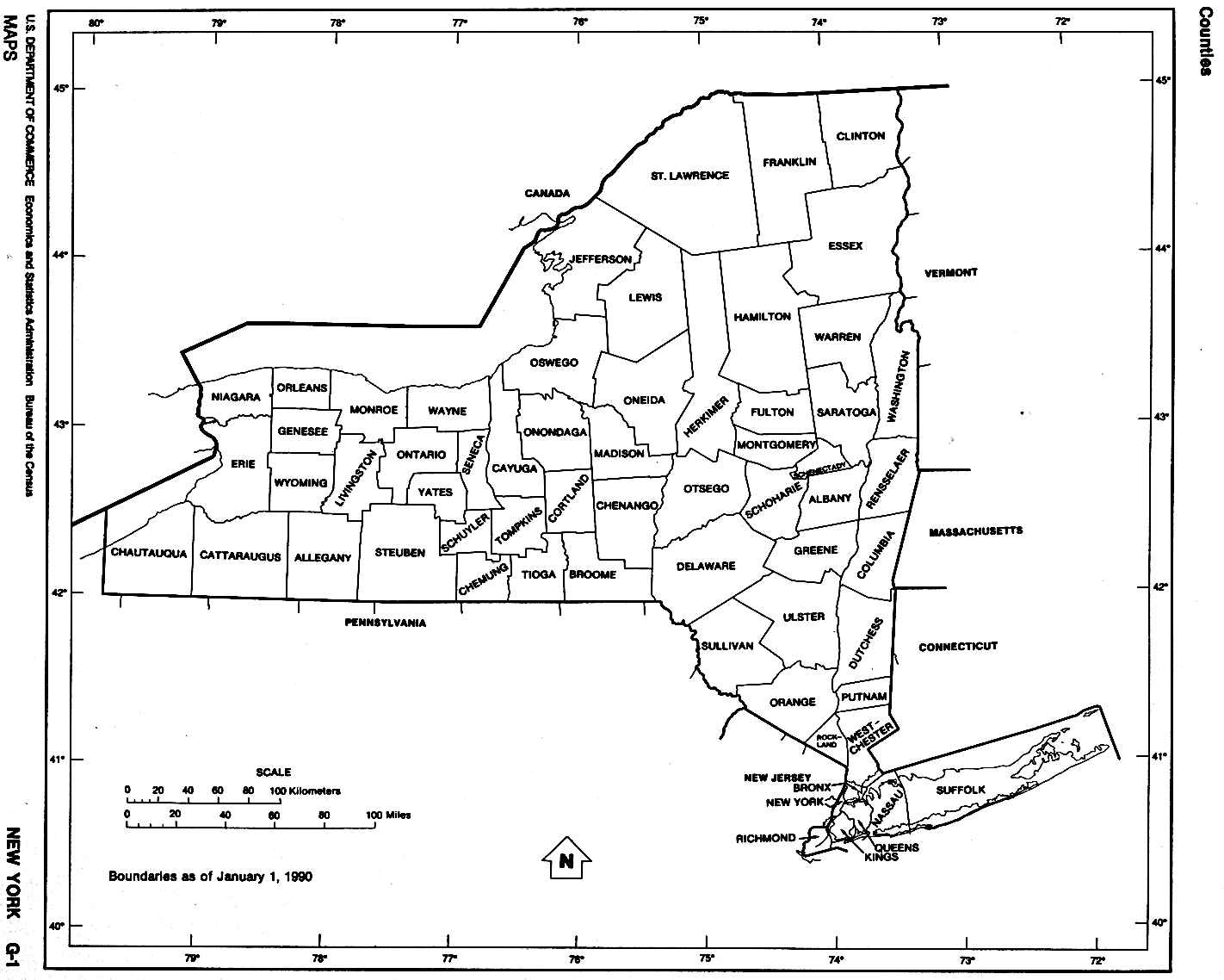new york map with counties 4 New York Map With Counties
