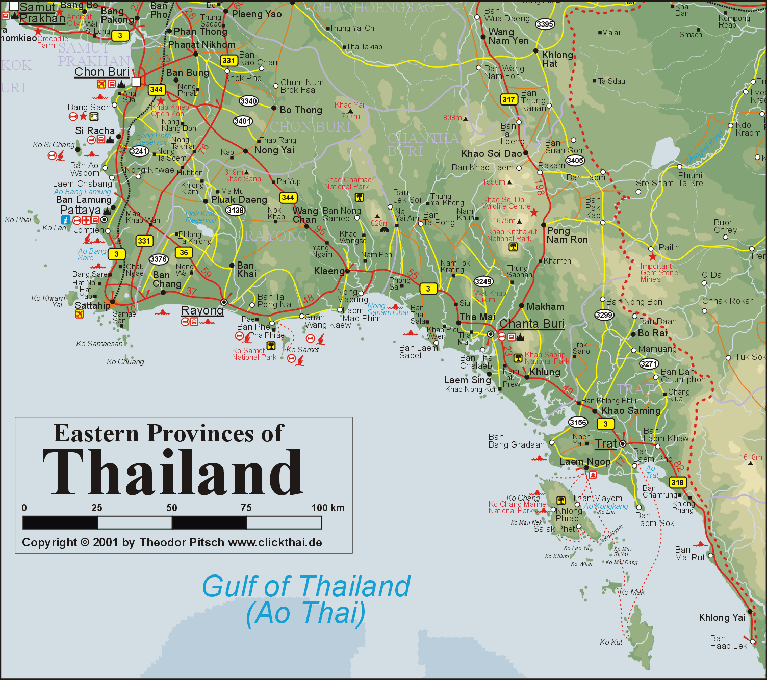 pattaya thailand map 9 Pattaya Thailand Map