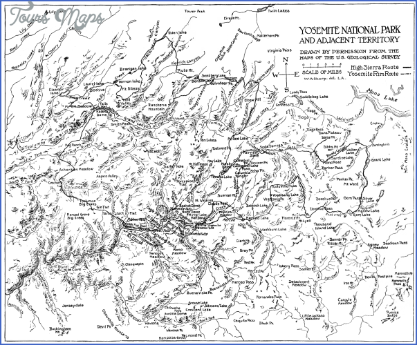 yosemite hiking map 14 Yosemite Hiking Map