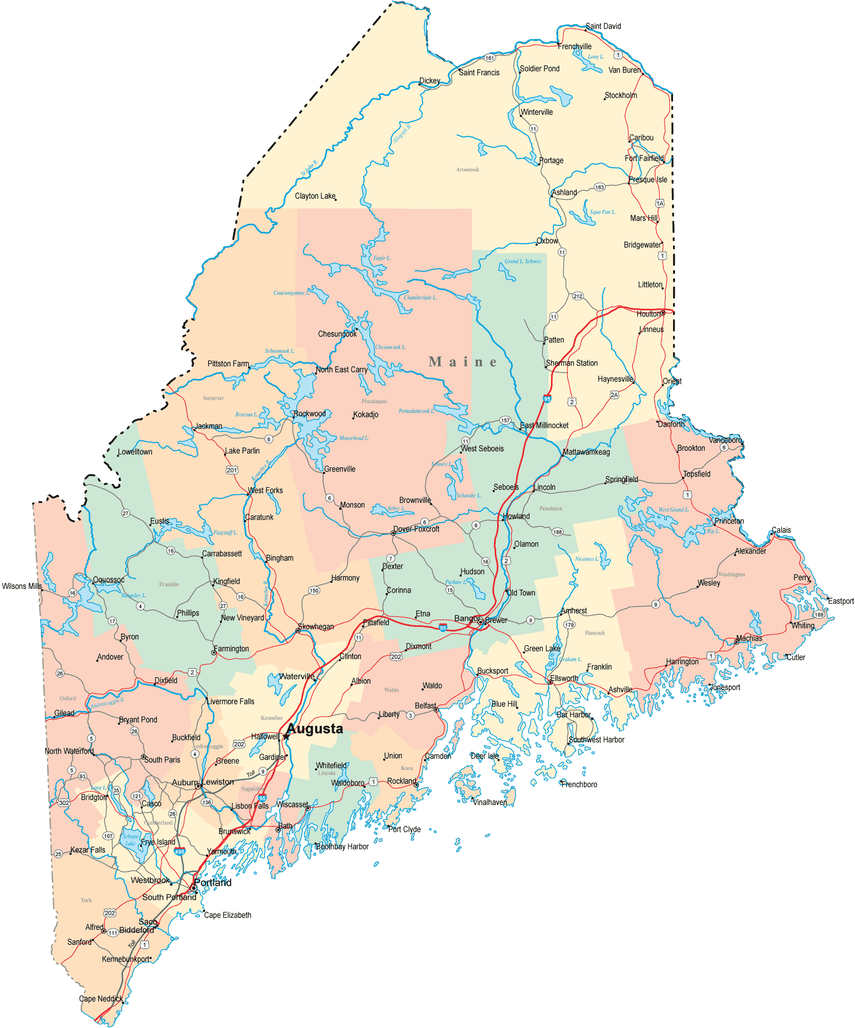 Map Of Maine And New Hampshire Archives