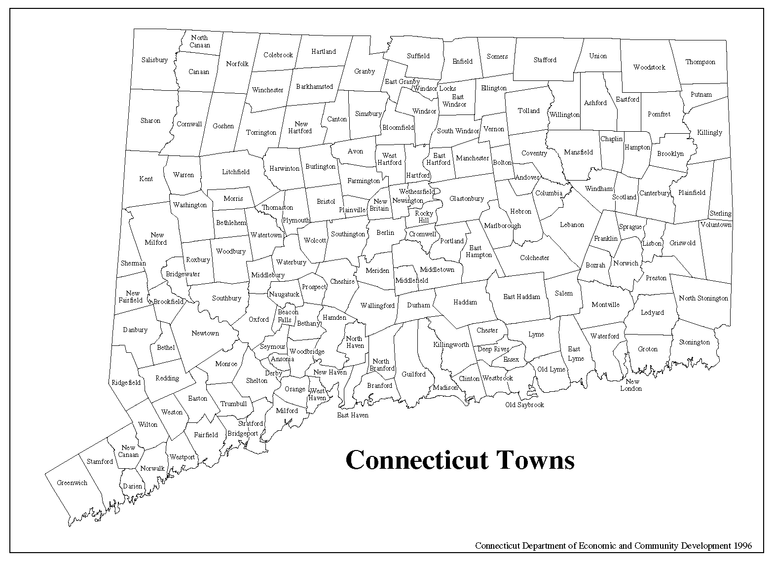 northeast connecticut map 5 Northeast  Connecticut Map