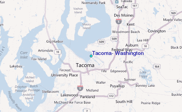tacoma washington 10 TACOMA NARROWS BRIDGE MAP