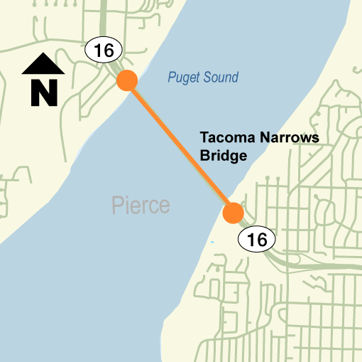 tacomanarrowsmap510px TACOMA NARROWS BRIDGE MAP