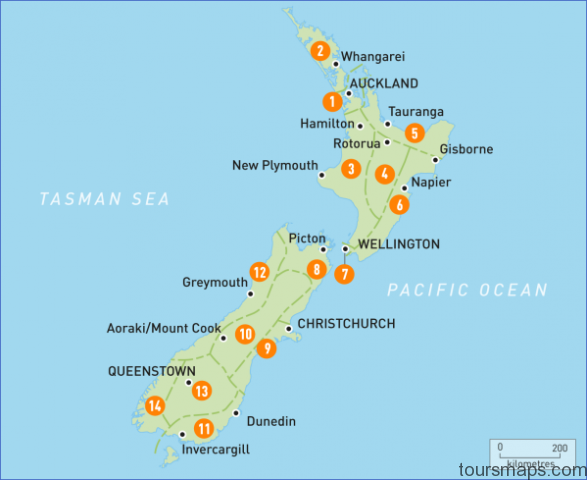 area map of nz Map of New Zealand