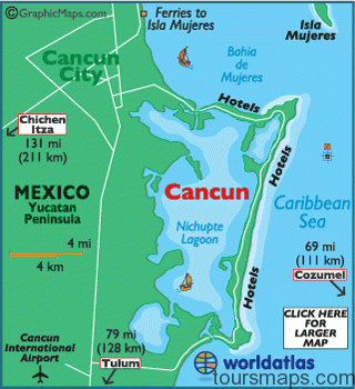cancunz Map of Cancun Mexico