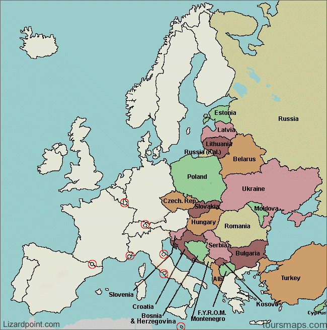 europe east labeled Map of Eastern Europe