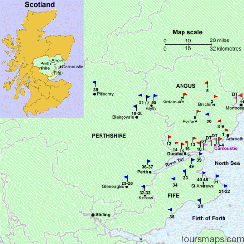 gleneagles 3 Map of Gleneagles Scotland