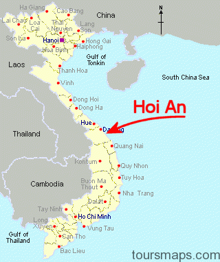 hoi an map Map of Hoi An Vietnam