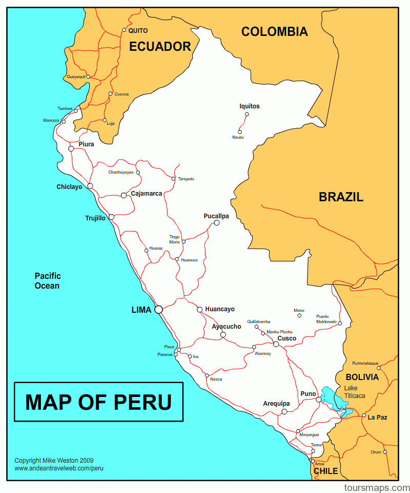 map of peru Map of Cusco Peru