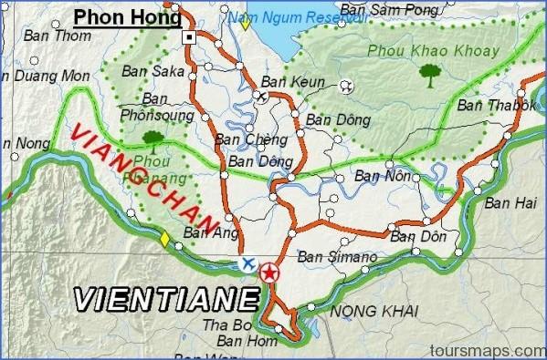 map of vientiane prefecture2c laos Map of Vientiane Laos