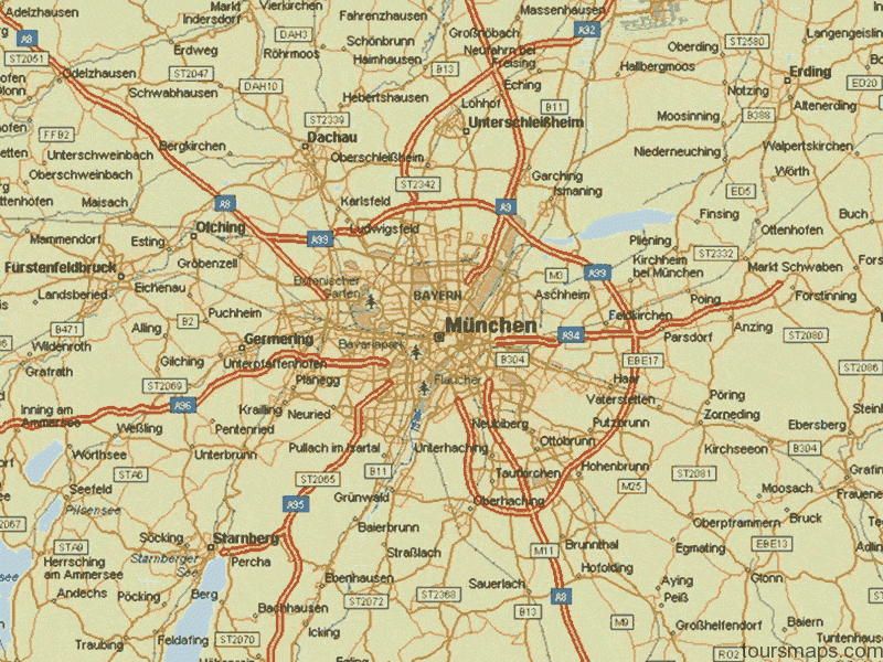 munich map2 Map of Munich Germany