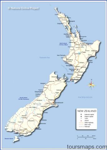 new zealand map Map of New Zealand