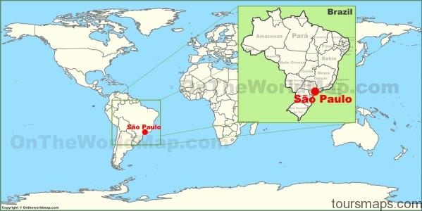 sao paulo on the world map Sao Paulo Brazil Map