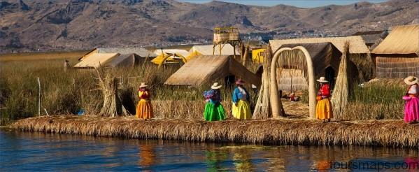 the floating and tourist islands of lake titicaca puno peru PUNO PERU   Man Made Islands