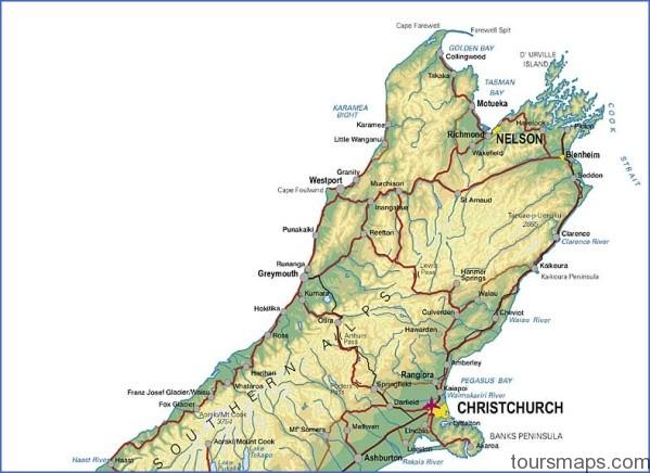upper sth island Map of New Zealand