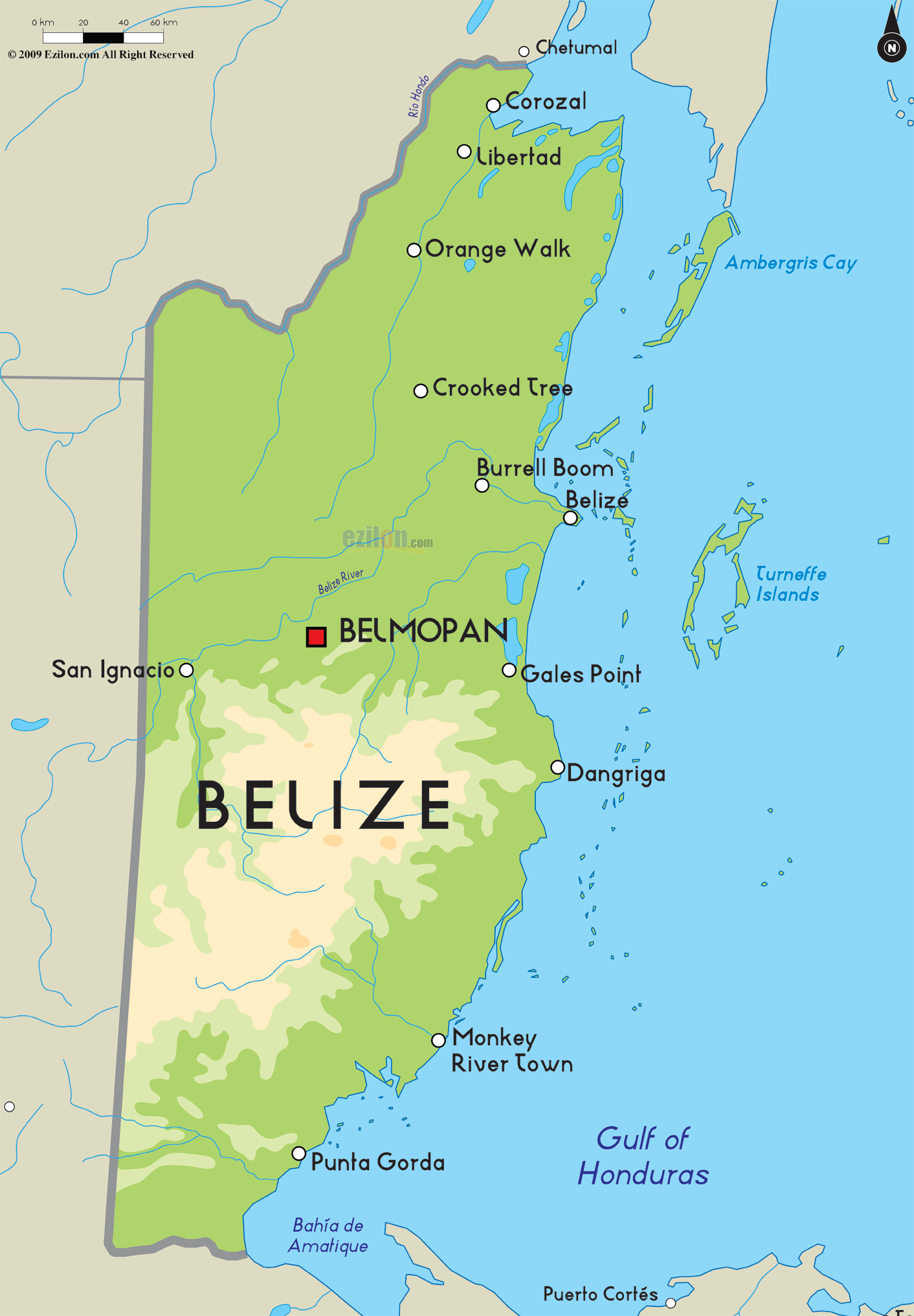 belize map 19 Belize Map