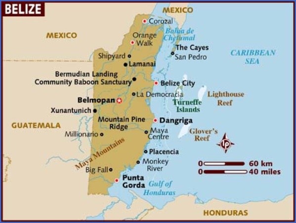 belize map 2 Belize Map