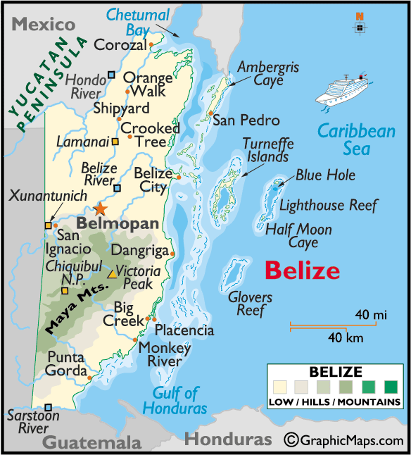 belize map 4 Belize Map