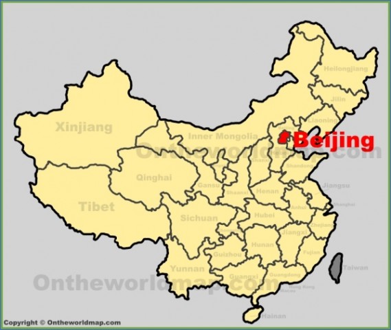 beijing location on the china map Beijing Map