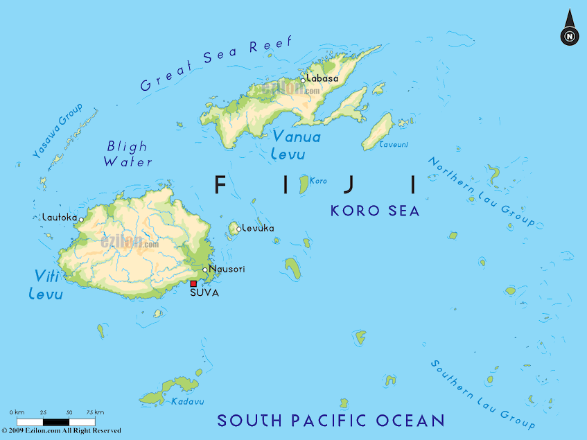 fiji map 1 Fiji Map