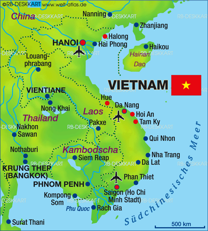 Map of Vietnam - ToursMaps.com