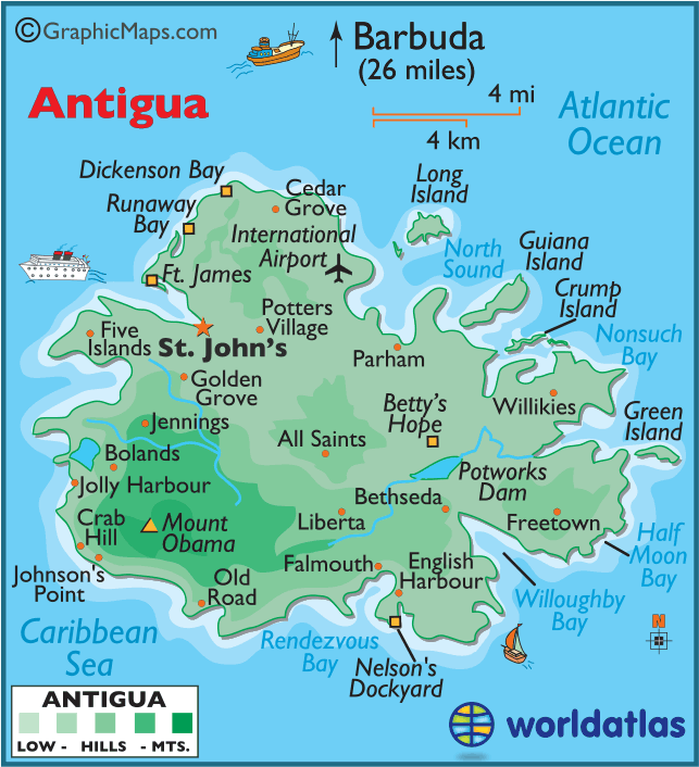 map of antigua 0 Map of Antigua